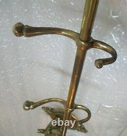 Vintage BRASS HORSE HEAD CLOTHES COAT RACK with WALL MOUNT-5 HOOKS affordable