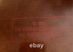 Vintage Bombay Company Wood Shelf 3 Tier Plate Rack 1991 Upright or Wall Mount