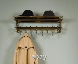 Vintage French COATRACK Luggage Rack Train Wall Mounted Rack vintage luxury Hook