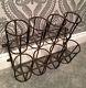 Vintage French Cast Iron 8 Bottle Wall Mounted Rack A Good Solid Piece