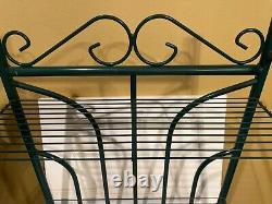 Vintage Metal Green Wall Mounted Shelf Rack Shabby Chic Cottage-core Farmhouse