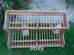 Vintage Penny Pine Plate Rack 1935 Large Wall Hanging 40 Plate Spaces