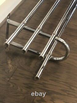 Vintage Precision Mfg Industrial Wall Mounted 48 Chrome Coat/Hat Rack