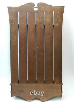 Vintage Wood Gun Rack With Drawer