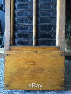 Vintage Wooden Clocking In Card Rack Wall Mounted Clocking In Card Holder