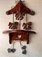 Vintage Wooden Rack Wall Hanger Horses carrousel Shelf Hook Shelf hand carved