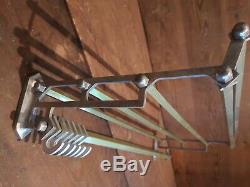Vintage metal wall mounted luggage rack coat hook rail 1945/55 Art Deco