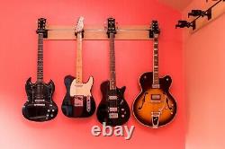 WallRax V2 -Wall Mounted Multi Guitar Hanger Rack Oak Finish Holds 1 8 guitars