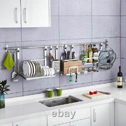 Wall Hanging Kitchen Rack 1Pc Stainless Steel Pot Lid Shelf Cover Storage Frame