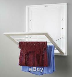 Wall Mount Drying Rack Space Saver Clothes Line Laundry Adjustable Folding Small