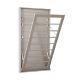 Wall Mount Laundry Rack Adjustable Clothes Drying Rod Space Saver Hanger Taupe