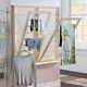 Wall Mount Laundry Rack Adjustable Clothes Drying Rod Space Saver Hanger White