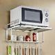 Wall Mount Microwave Oven Rack Bracket Stand Kitchen Shelf Storage Cabinet 2Tier