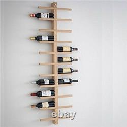 Wall Mounted 22 Bottle Large Vintage Wooden Oak Storage Bar Display Wine Rack UK