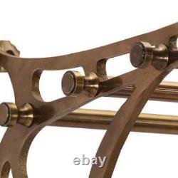 Wall-Mounted Aluminium Luggage Rack Brass Colour with Adjustable Coat M7I4