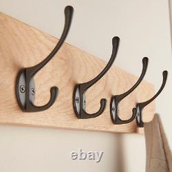 Wall Mounted Coat Rack Made From Solid Oak, 11 Sizes Available