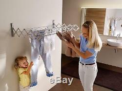 Wall Mounted Folding Drying Sturdy Rack Clothes Dryer Space Saving Laundry Airer