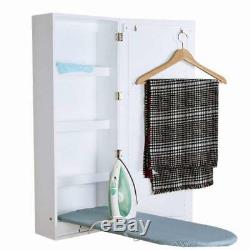 Wall Mounted Mirror Cabinet Foldable Ironing Board Storage Rack Hanging Stand
