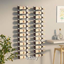 Wall Mounted Rack for 12 Bottles 2 pcs White V9V2