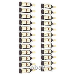 Wall Mounted Rack for 12 Bottles 2 pcs White V9V2