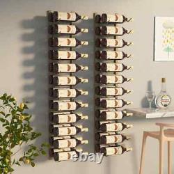 Wall Mounted Rack for 24 Bottles 2 pcs O4Q5