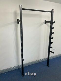 Wall Mounted Squat Bench Press Rack with Pull Up Bar for Home Gym Weightlifting