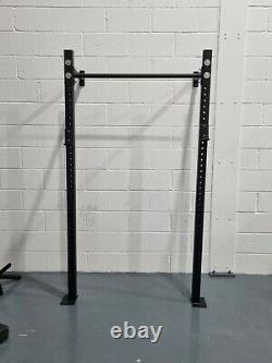 Wall Mounted Squat Rack Including J Hooks. Crossfit weightlift home gym