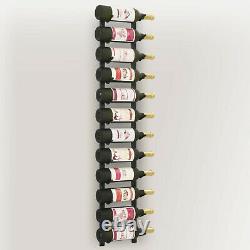 Wall Mounted Wine Rack Stand Holder Bottle Beverage Organiser Black