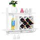 Wall Mounted Wine Rack for 6-Bottles with Storage Display