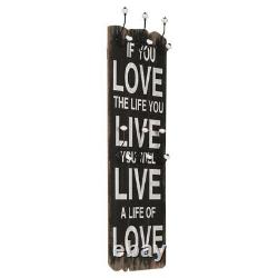 Wall-mounted Coat Rack with 6 Hooks 120x40 LIVE V7S7