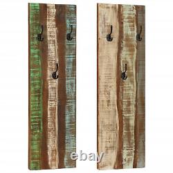 Wall-mounted Coat Racks 2 pcs 36x3x110 Solid Reclaimed Wood G5Y9
