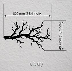Wall-mounted metal clothes hanger Tree Branch Coat Rack Wall Mount, Decor Hook