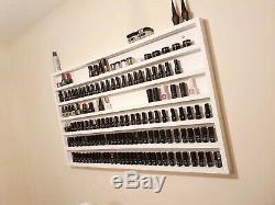 Wall mounted wood nail polish rack 100X60cm