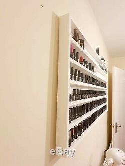 Wall mounted wood nail polish rack 120X60cm