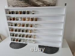 Wall mounted wood spices rack 90X60cm 4.4cm deep 8cm space between shelfs