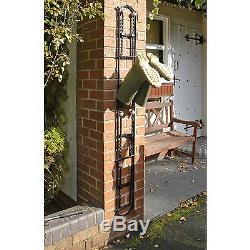 Welly Boots Wall Mounted Rack Garden Outdoor Trading Solid Iron Rod Ceramic Ball