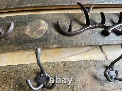 Whiskey Barrel Oak, Coat Rack/hooks Antique Style Cast Iron Hooks Job Lot