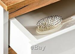 White Gloss Oak Bathroom Vanity Sink Unit Countertop Wall Hung Drawer Plat
