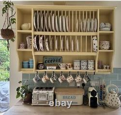 Wicklow Wall Mounted Pine Plate Rack Finished In Your Colour Choice