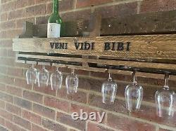 Wine And Glasses Rack/Shelf (glasses Included)