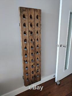 Wine Rack Wall Mount Bottle Holder Storage riddling wine rack Reclaimed wood 30b