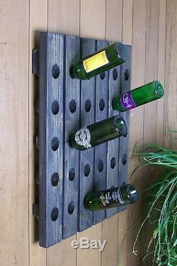 Wine Riddling Rack Distressed French Style Wood Hand Crafted Wall Hanging