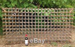 Wine rack timber & metal to hold 200 bottles (20x10) 2 available