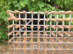 Wine rack timber & metal to hold 200 bottles (20x10) 2 available