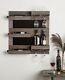 Wood Wine Rack With Chalkboard 25 X 27 Holds Glasses And Bottles