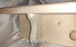 Wooden Coat Peg Rack Shaker Style With Shelf 4 to 10 Shaker Pegs Rails Handmade