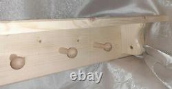 Wooden Coat Peg Rack Shaker Style With Shelf 4 to 10 Shaker Pegs Rails Handmade