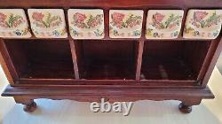 Wooden Spice Rack Cabinet, Ceramic Jars, Pull Out Containers shabby chic country