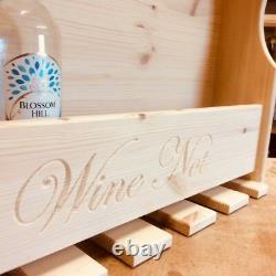 Wooden Wall Wine Rack Bar Accessories Including Glass Holder