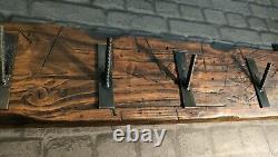 Wooden Wall mounted coat Hanger/Rack, Rustic Hand made